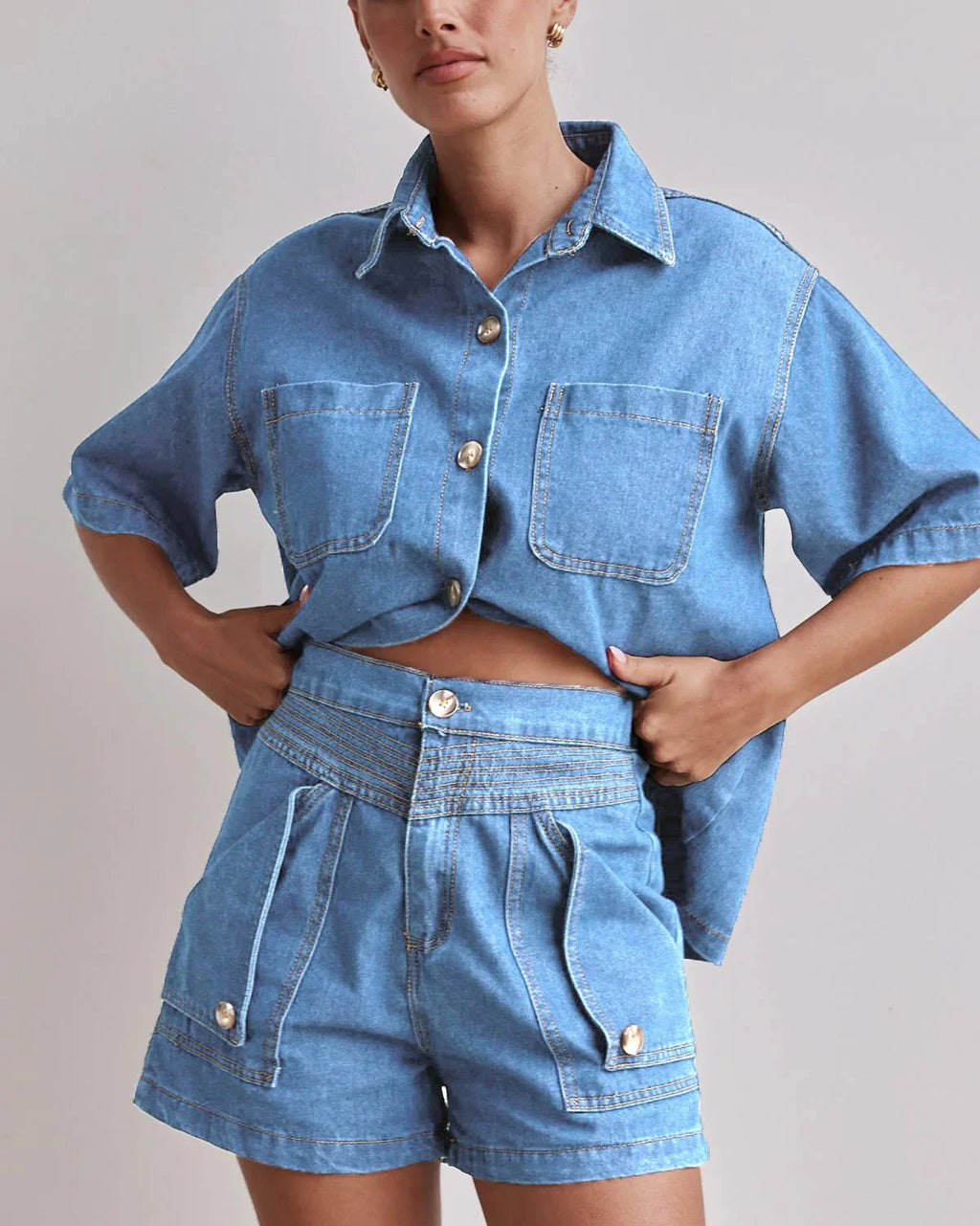 100% Cotton Denim Outfit for Women | Casual Style | Perfect for Everyday Wear | Available in Multiple Sizes