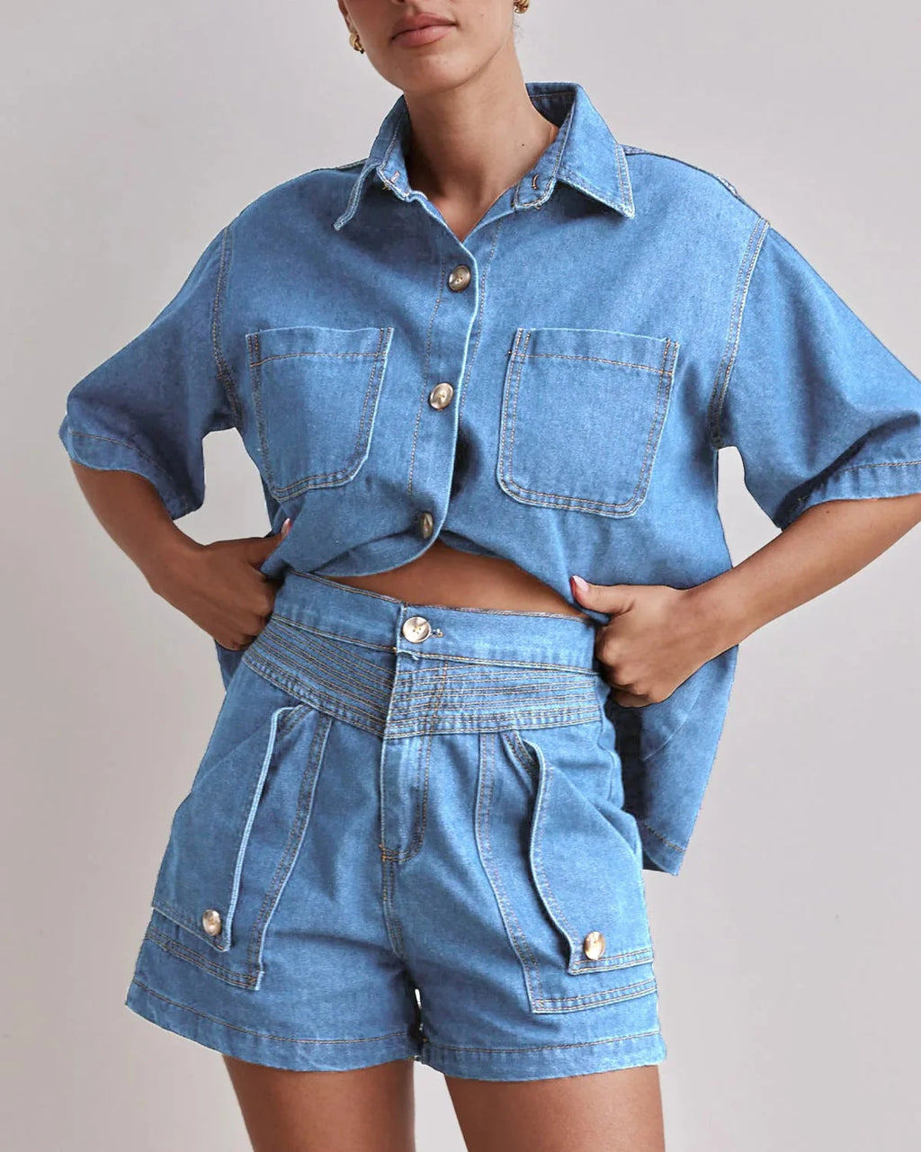 100% Cotton Denim Outfit for Women | Casual Style | Perfect for Everyday Wear | Available in Multiple Sizes
