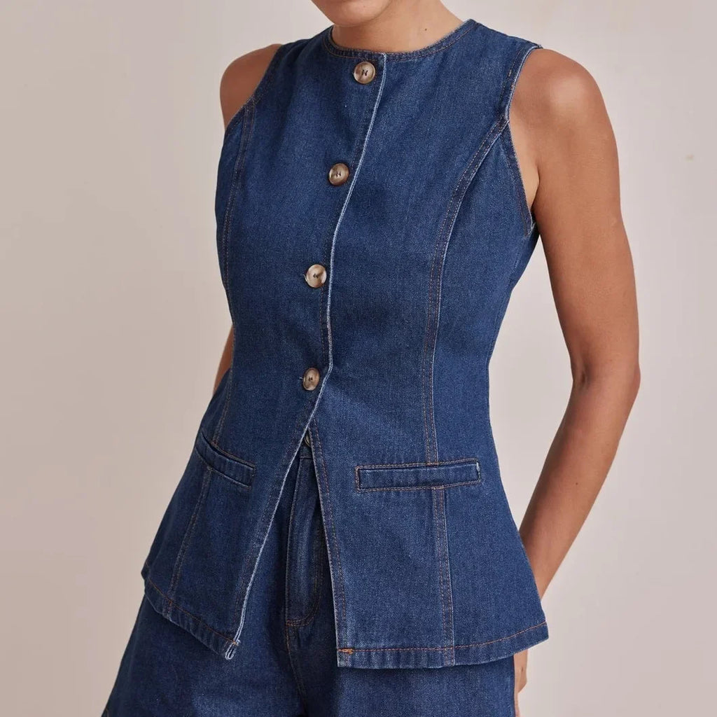 100% Cotton Denim Outfit for Women - Casual Style Set for Everyday Wear