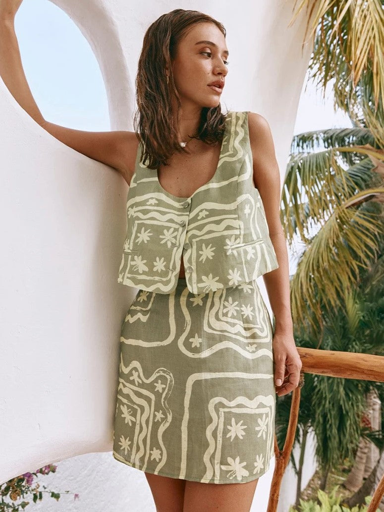 Alessia 3-Piece Loungewear Set - Soft Cotton Fabric - Casual Relaxed Fit - Perfect for Home or Travel