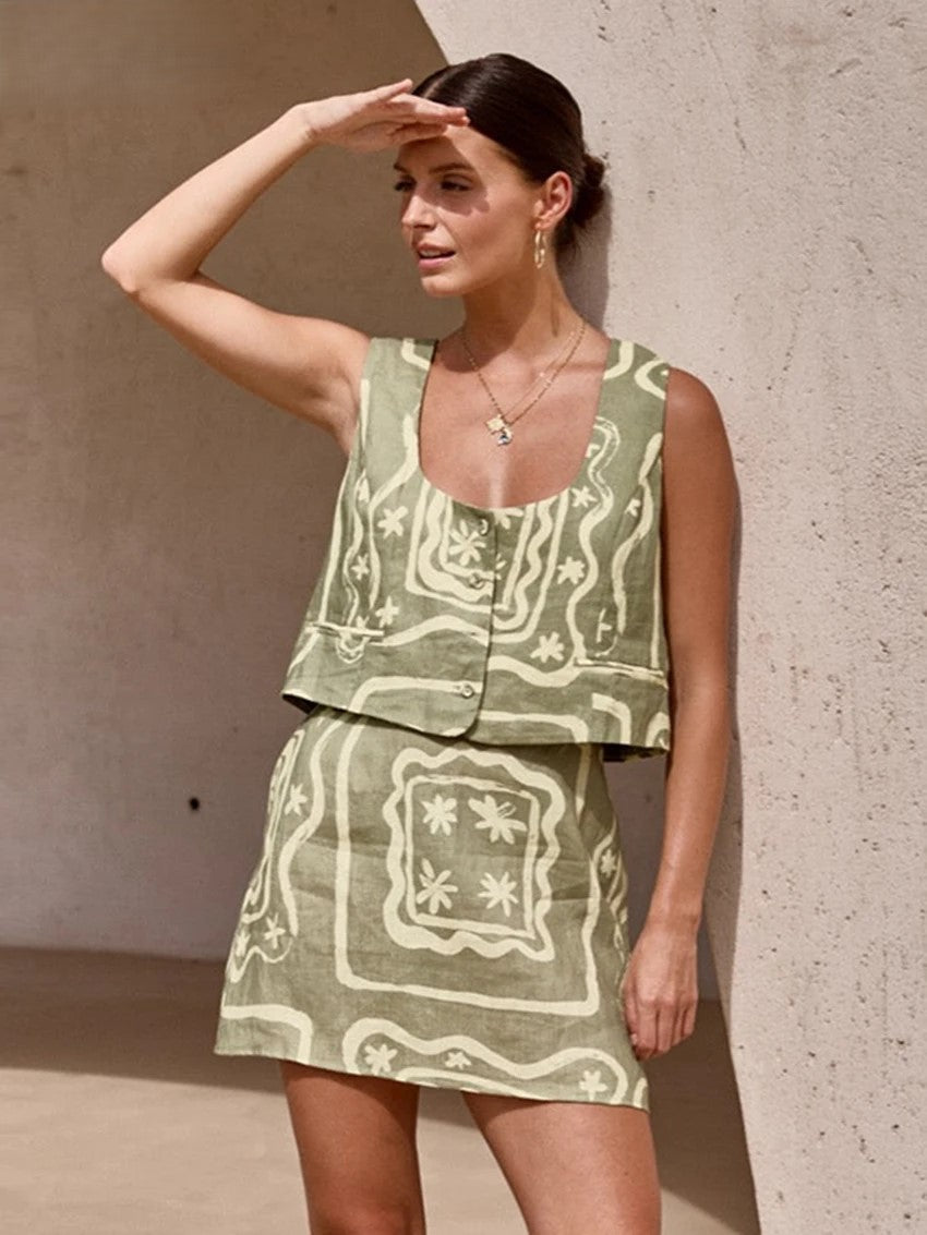 Alessia 3-Piece Loungewear Set - Soft Cotton Fabric - Casual Relaxed Fit - Perfect for Home or Travel