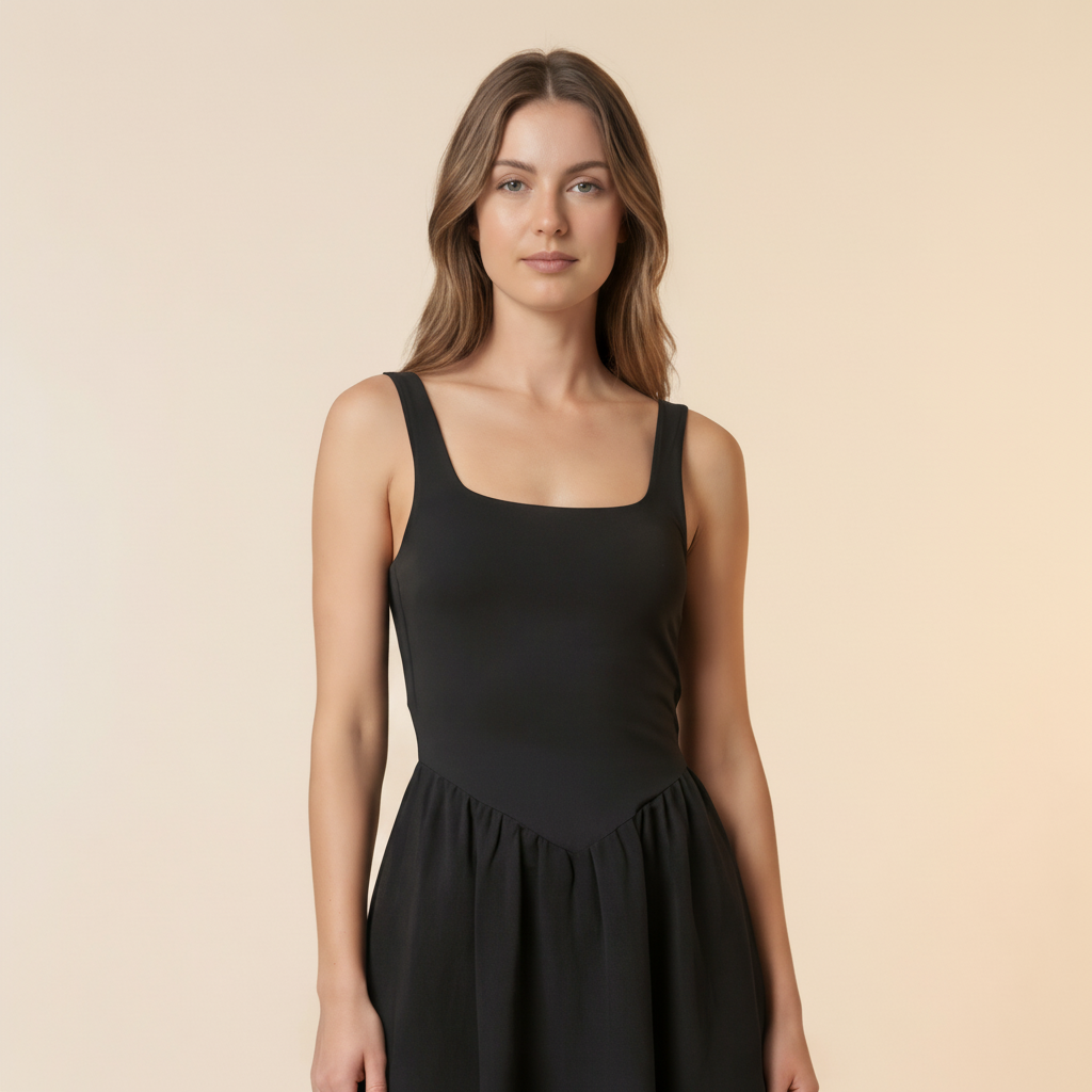 Backless Tie Mini Dress - Lightweight Fabric - Casual Summer Style - Perfect for Parties and Outings