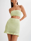 Beach Knit Set - Soft Cotton Blend - Casual Summer Outfit - Women's Beachwear - Available in Multiple Colors