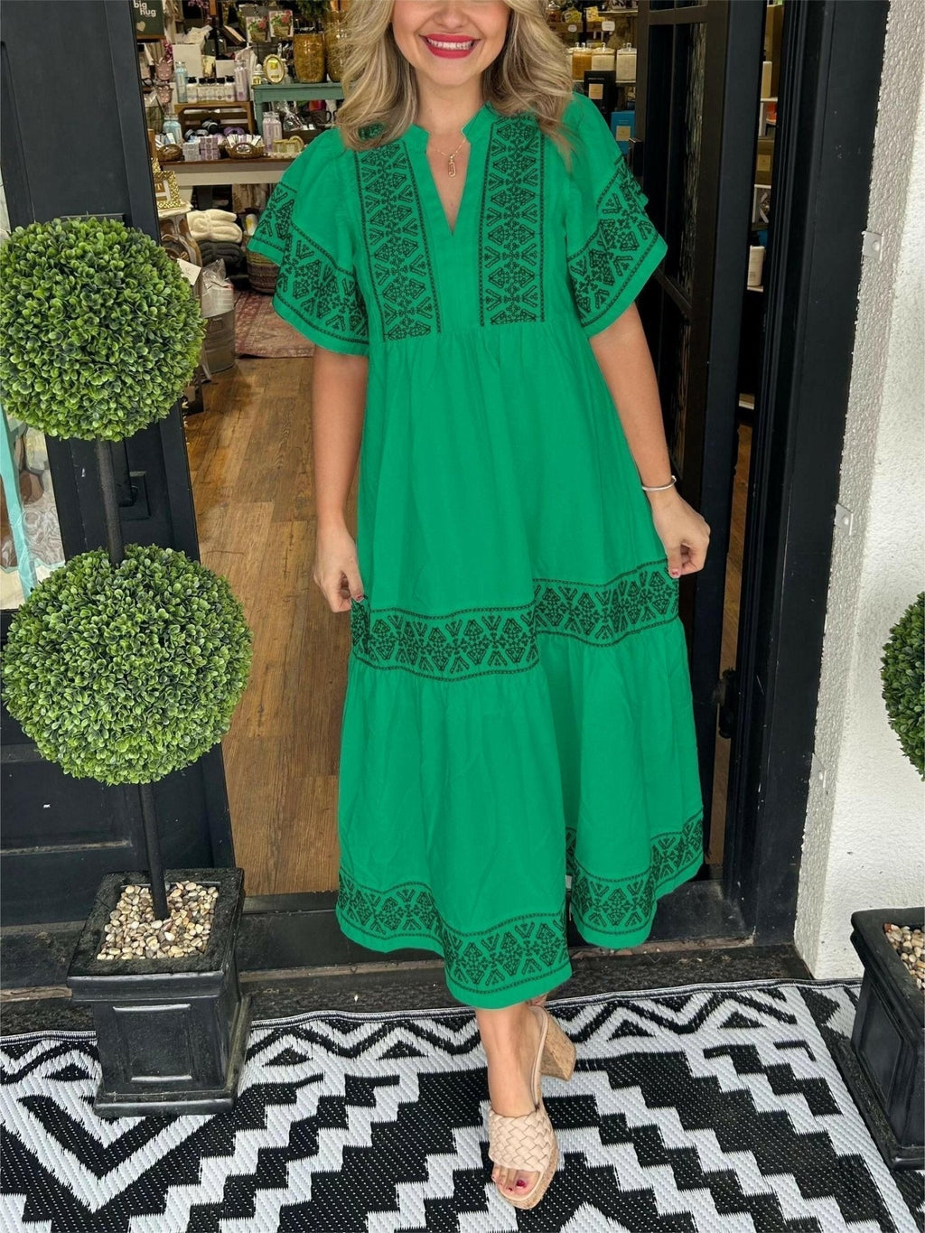 Boho Chic Dress - Lightweight Cotton Fabric - Elegant Design for Casual Wear - Perfect for Summer Events