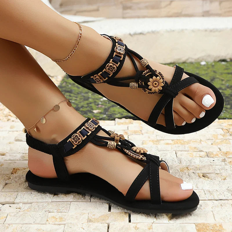 Boho Style Liora Sandals for Women - Comfortable Casual Footwear with Adjustable Straps - Perfect for Summer Outings
