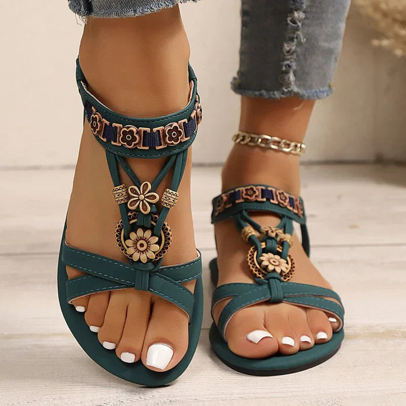 Boho Style Liora Sandals for Women - Comfortable Casual Footwear with Adjustable Straps - Perfect for Summer Outings