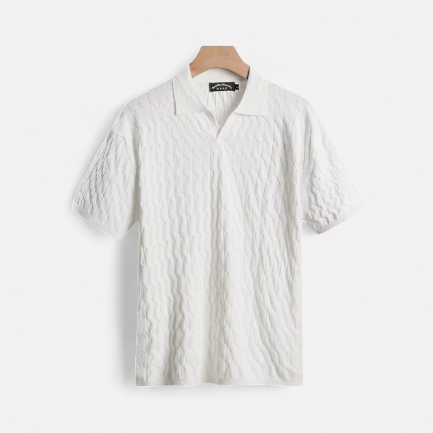 Button Neck Polo Shirt - Straight Fit Cotton Casual Wear for Men