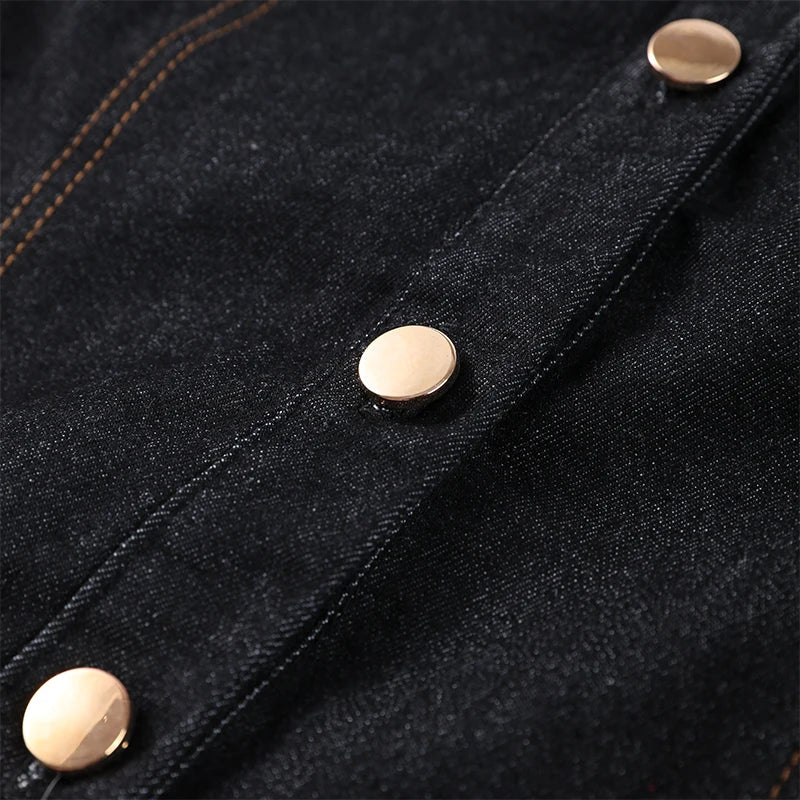 Button-Up Denim Set for Women - Casual Style, Comfortable Fit, Versatile Outfit for Everyday Wear