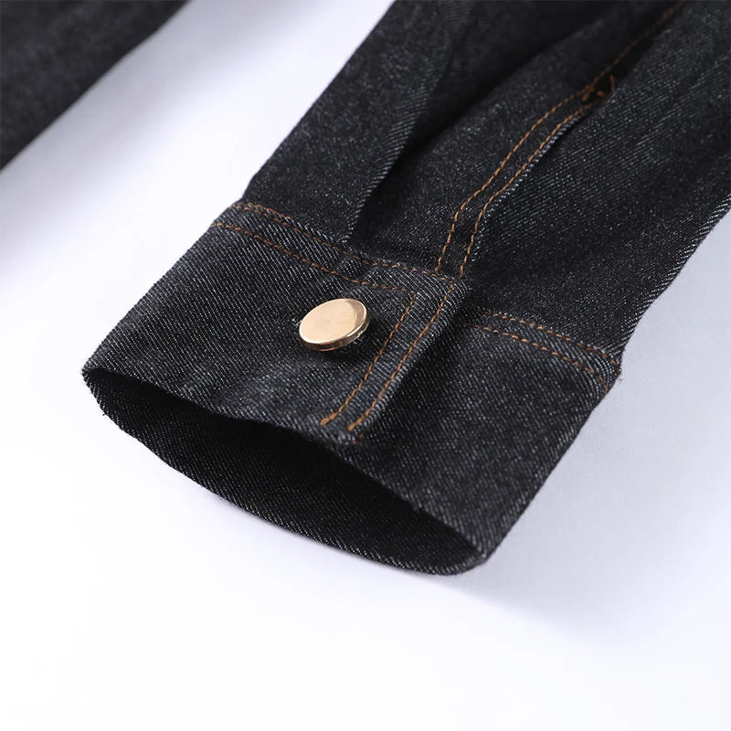 Button-Up Denim Set for Women - Casual Style, Comfortable Fit, Versatile Outfit for Everyday Wear