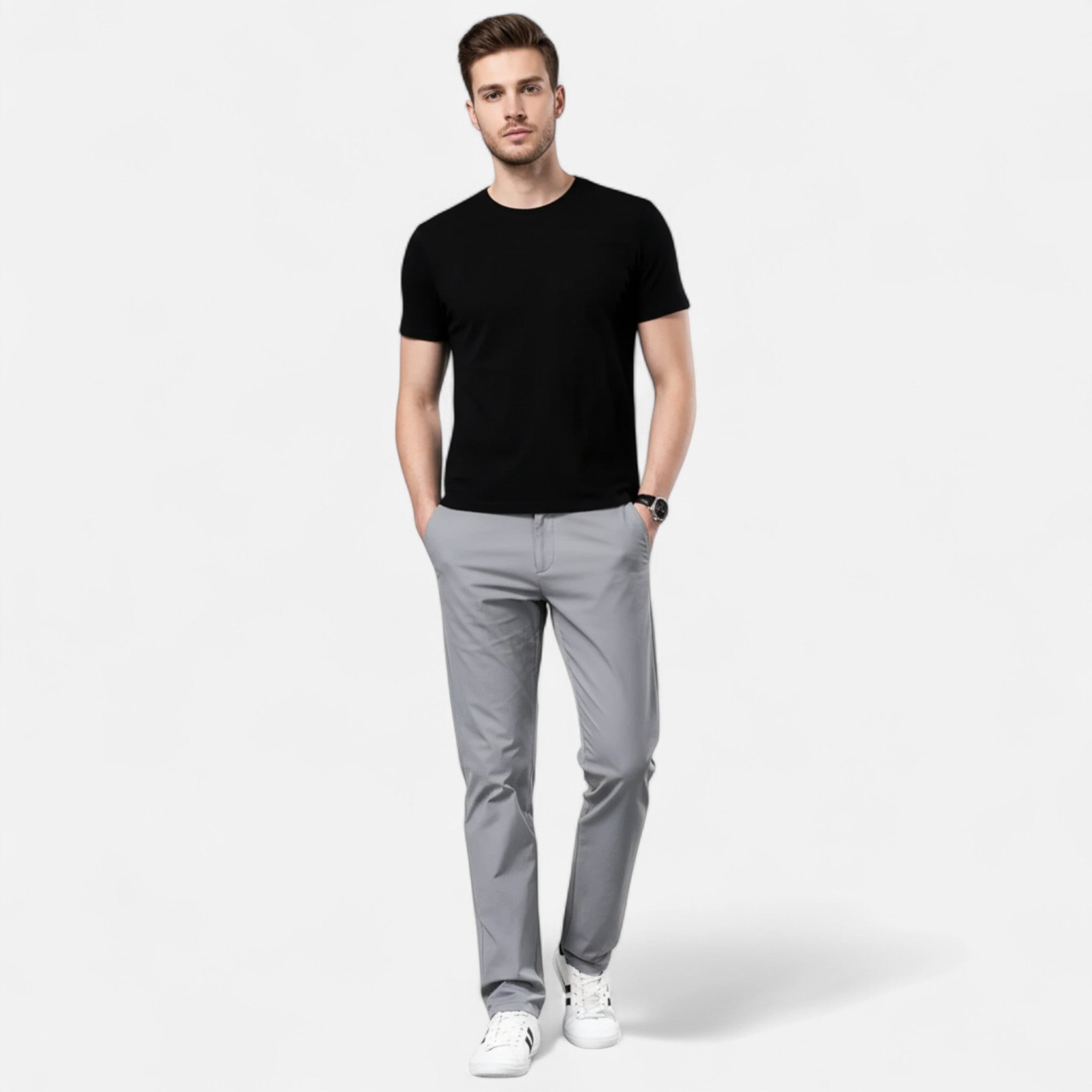 Chino Pants for Men | Tailored Fit | Cotton Fabric | Casual Wear | Porto Style