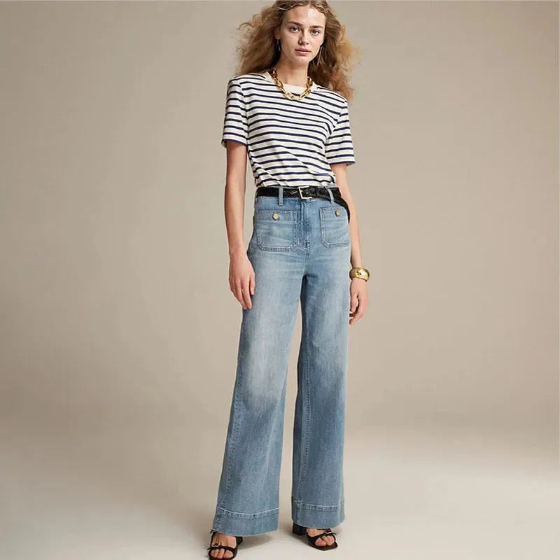 Classic Wide-Leg Jeans for Women | Comfortable Denim | Casual Style | Versatile Everyday Wear