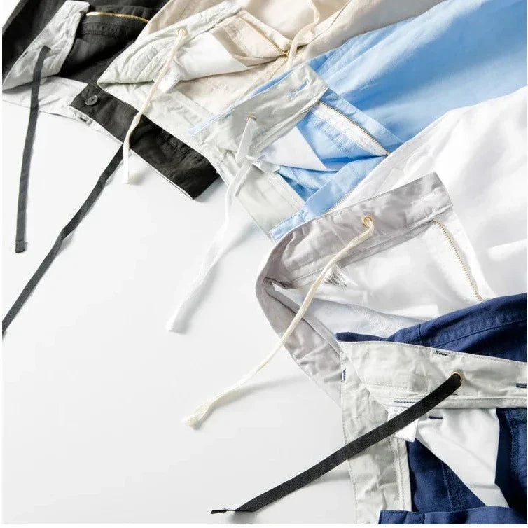 Cotton Linen Summer Beach Shorts for Men - Lightweight, Comfortable, Casual Swimwear