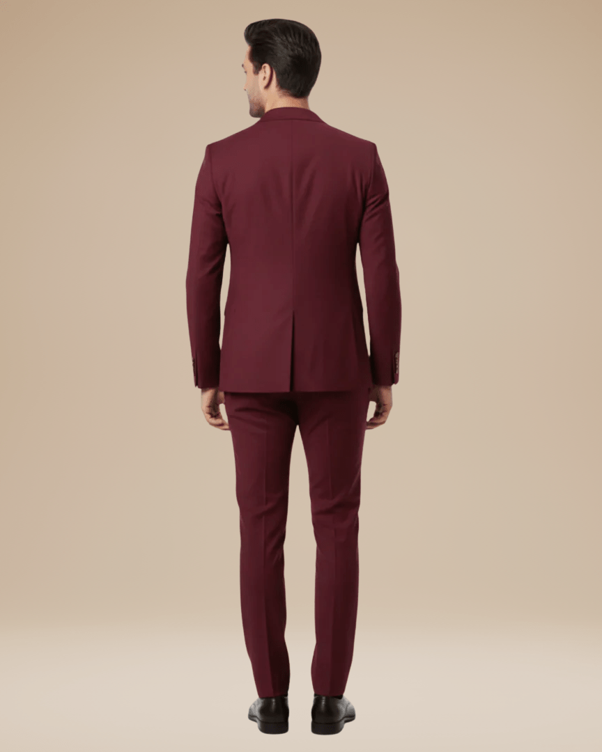 Customizable Stretch Fabric Two-Piece Men's Suit - Elegant and Versatile Attire for Formal and Business Occasions