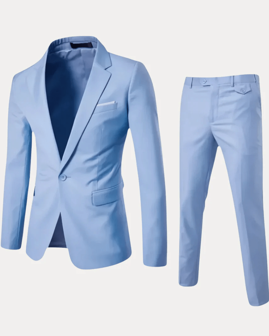 Customizable Stretch Fabric Two-Piece Men's Suit - Elegant and Versatile Attire for Formal and Business Occasions