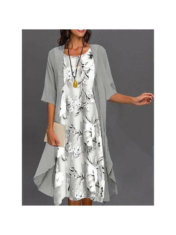 Elegant Printed Dress in Soft Fabric - Perfect for Casual Wear or Special Occasions