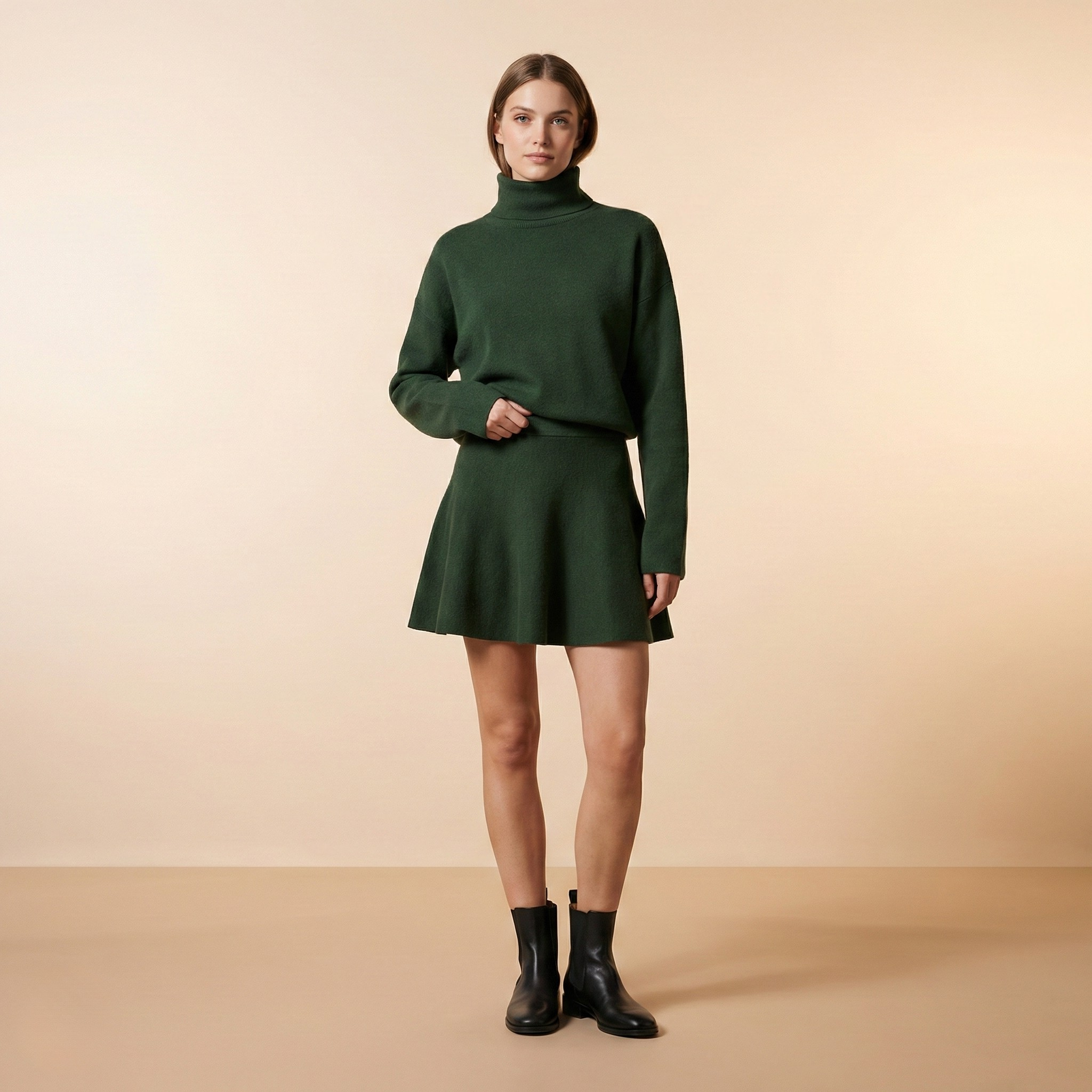 Elegant Short Dress in Soft Fabric - Timeless Design for Casual or Formal Occasions