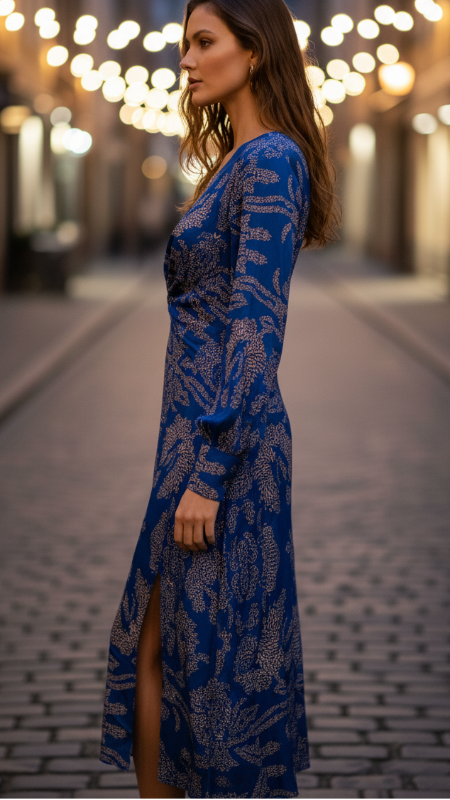 Elegant Women's Dress - Lightweight Fabric, A-Line Design for Formal Events and Parties, Available in Multiple Sizes