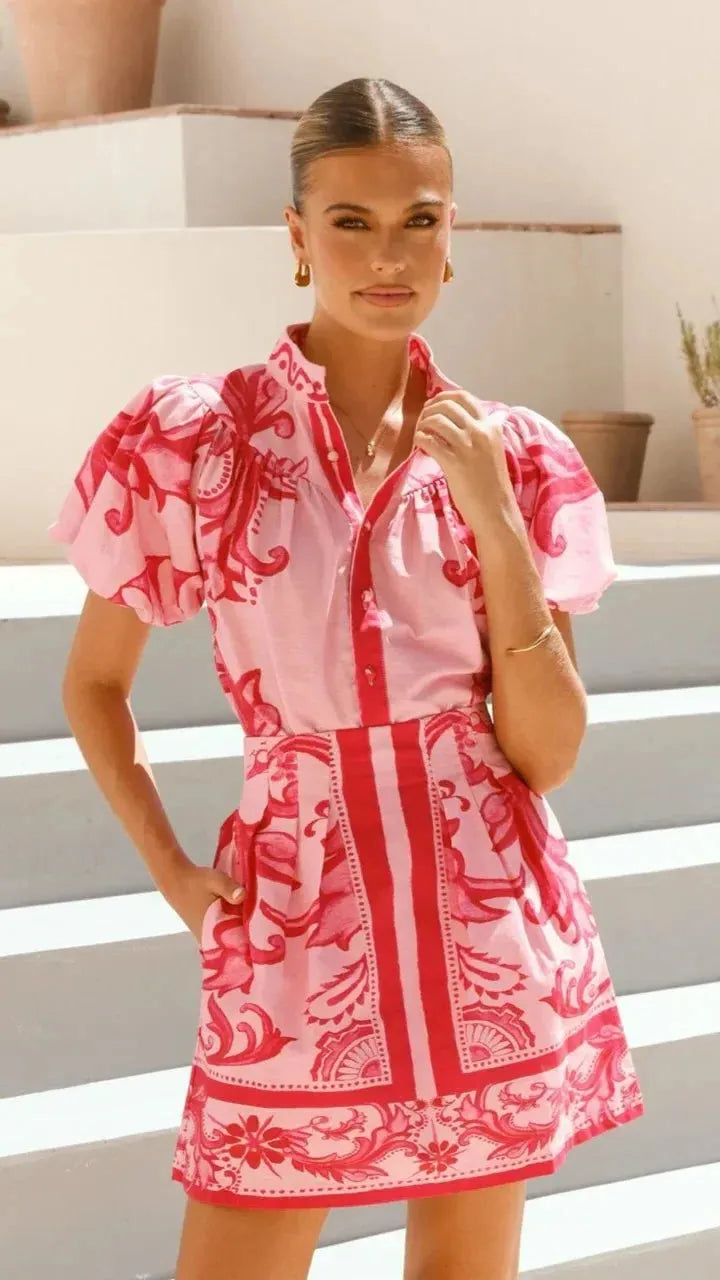 Floral Linen Cocktail Dress for Women - Elegant Summer Party Attire with Sleeveless Design