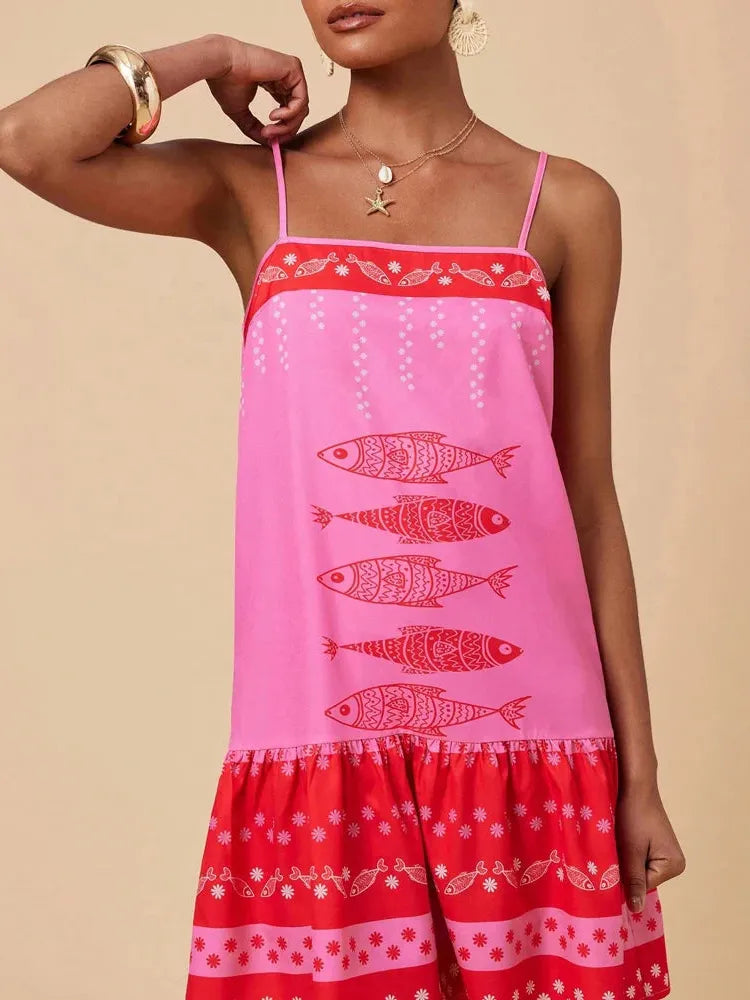 Floral Print Maxi Dress - Lightweight Cotton - Casual Summer Wear - Zaria Bloom Design