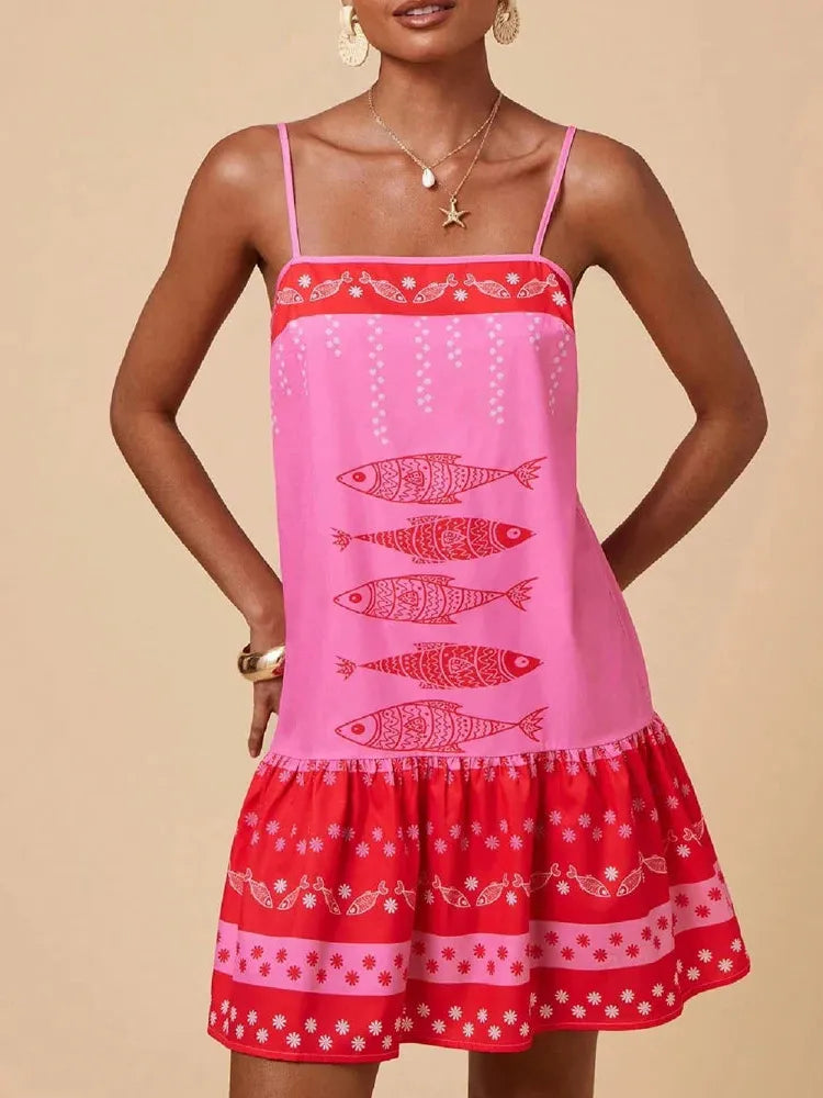 Floral Print Maxi Dress - Lightweight Cotton - Casual Summer Wear - Zaria Bloom Design