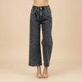 High-Rise Wide Leg Crop Jeans for Women - Comfortable Denim Casual Pants for Everyday Wear