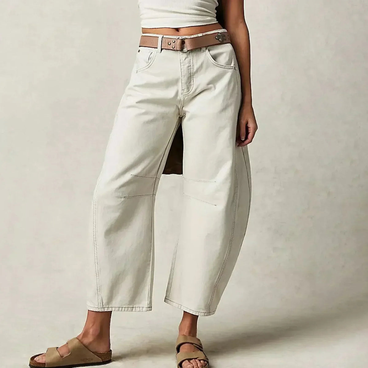 High-Waisted Casual Wide-Leg Pants for Women | Lightweight Fabric, Versatile Everyday Wear