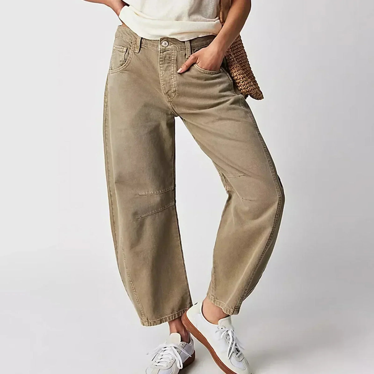 High-Waisted Casual Wide-Leg Pants for Women | Lightweight Fabric, Versatile Everyday Wear