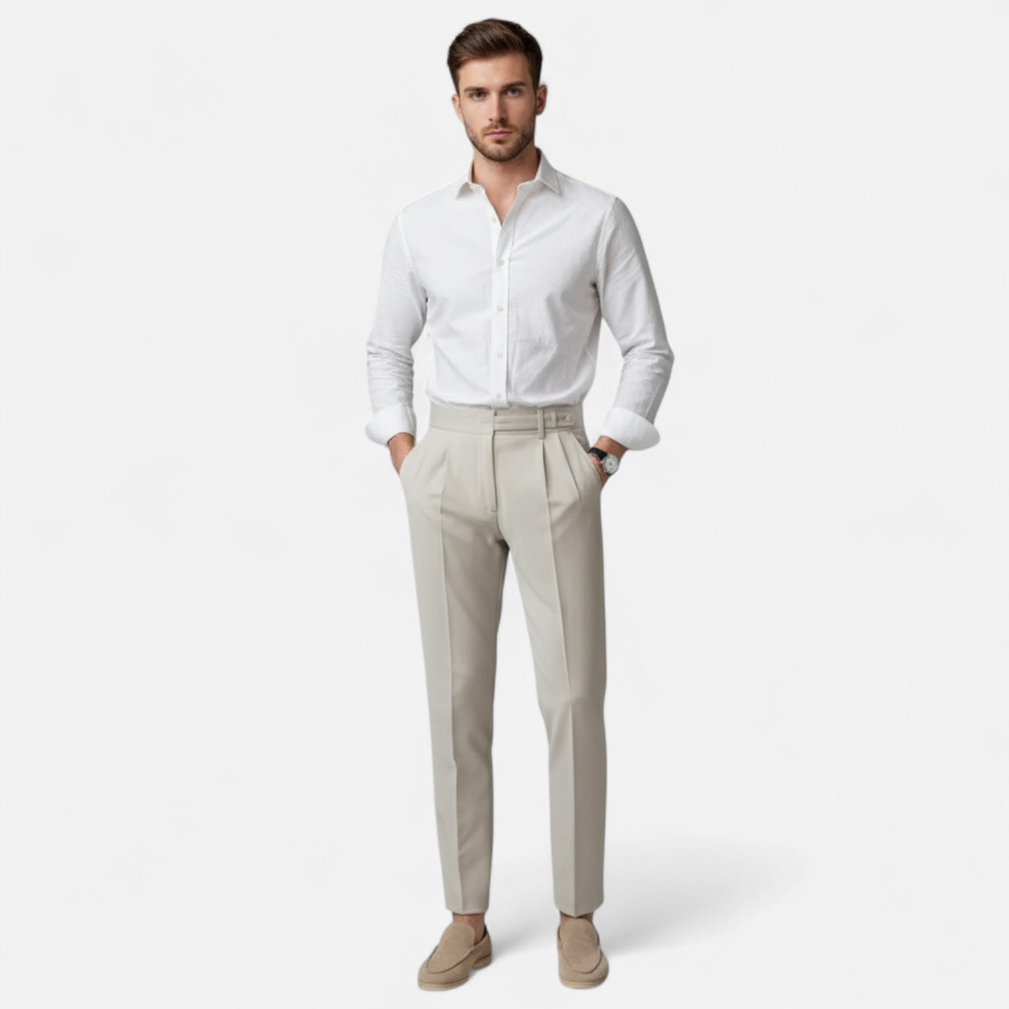 Italian Style Men's Trousers | Timeless Elegance | Formal Wear | Classic Fit | Suitable for Business and Casual Occasions