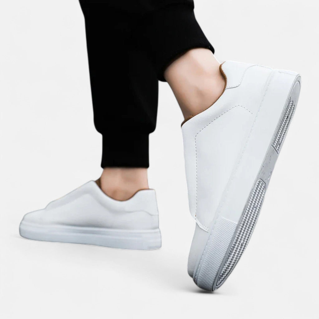Leather Slip-On Sneakers for Men | Premium Casual Footwear | Stylish Everyday Use