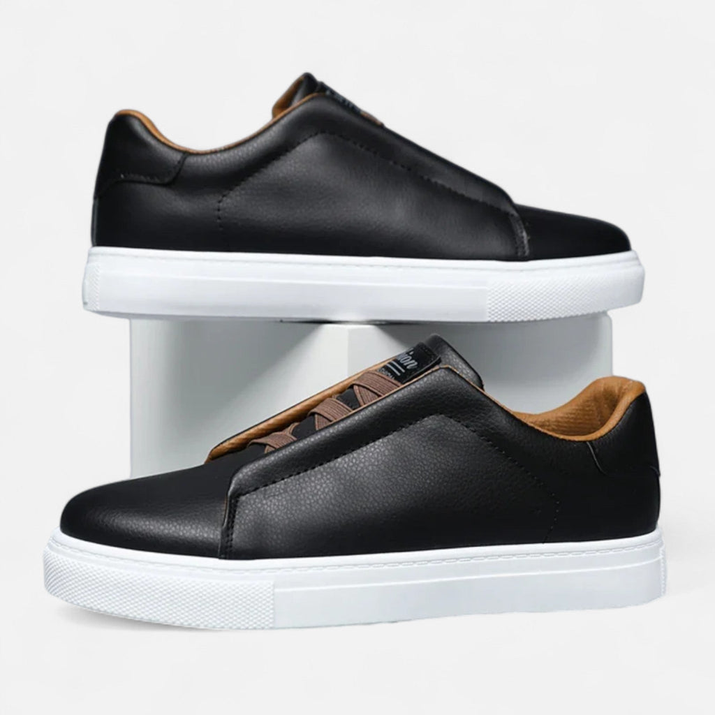 Leather Slip-On Sneakers for Men | Premium Casual Footwear | Stylish Everyday Use
