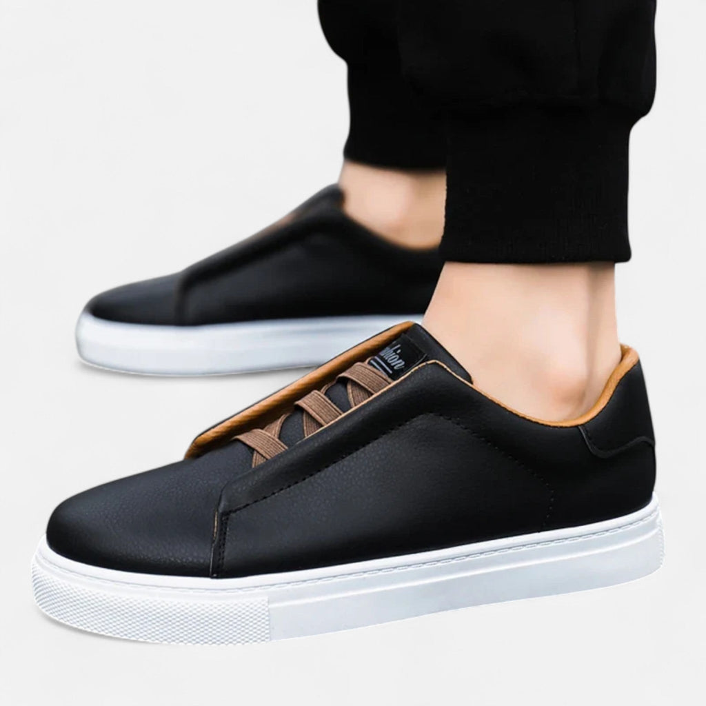Leather Slip-On Sneakers for Men | Premium Casual Footwear | Stylish Everyday Use