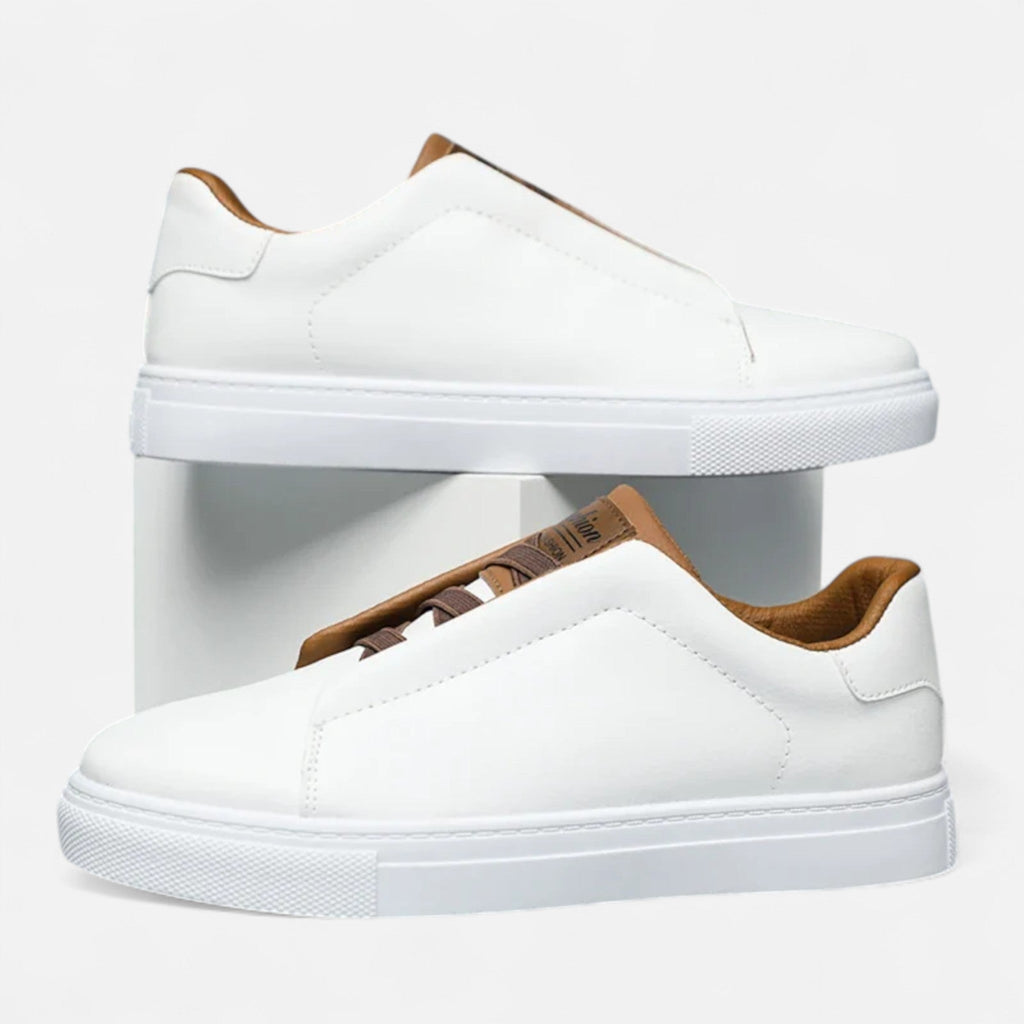 Leather Slip-On Sneakers for Men | Premium Casual Footwear | Stylish Everyday Use