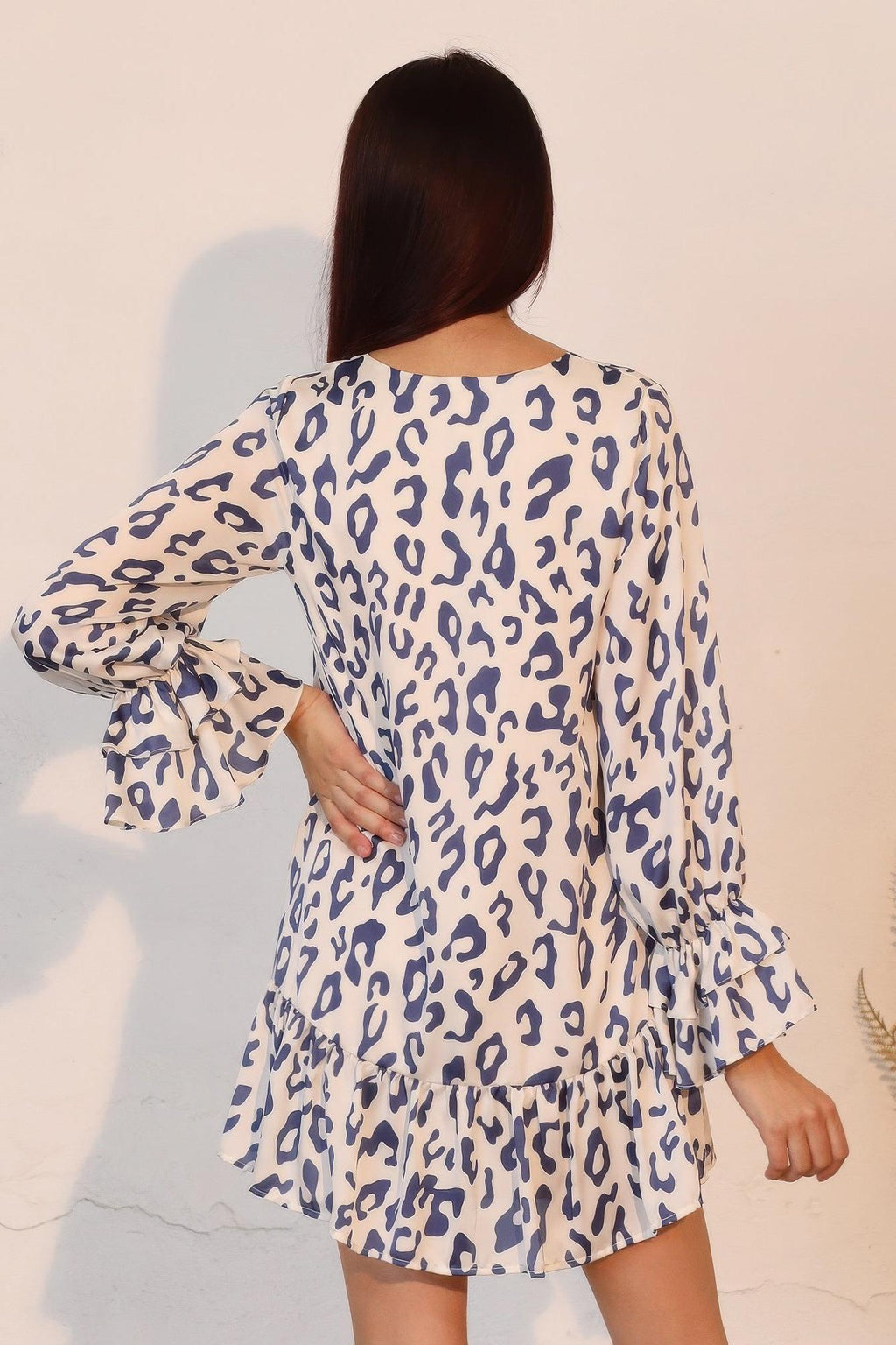 Leopard Print Ruffle Dress - Lightweight Fabric - Casual Style for Women - Perfect for Summer Outings and Parties