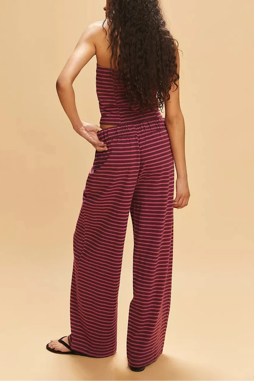 Linen Striped Bedding Set - Soft and Breathable Fabric - Modern Design for Bedroom - Queen Size