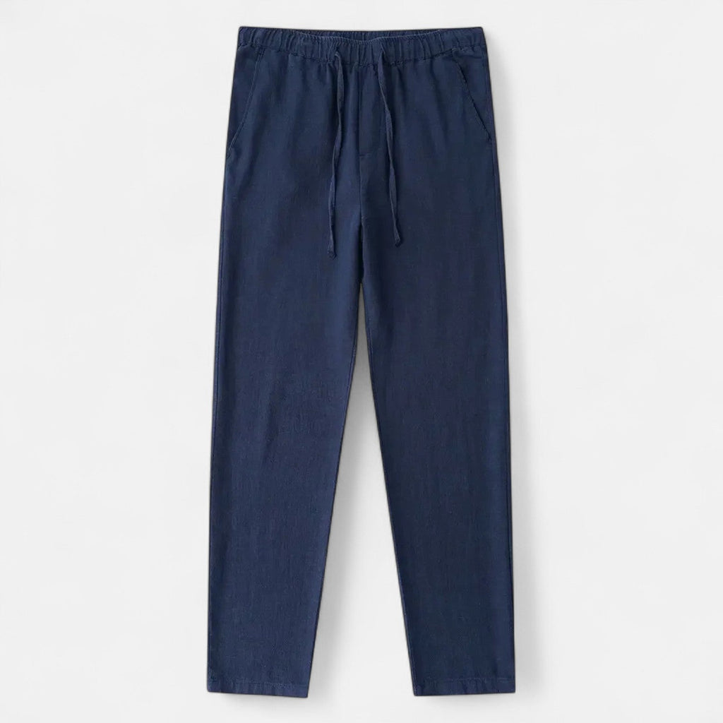 Lino Pantaloni Lunghi Uomo - Traspirante e Comodo per Primavera Estate - Abbigliamento Casual Elegante