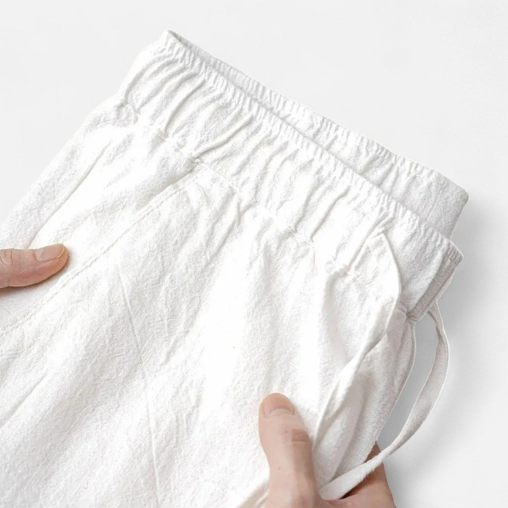 Lino Pantaloni Lunghi Uomo - Traspirante e Comodo per Primavera Estate - Abbigliamento Casual Elegante