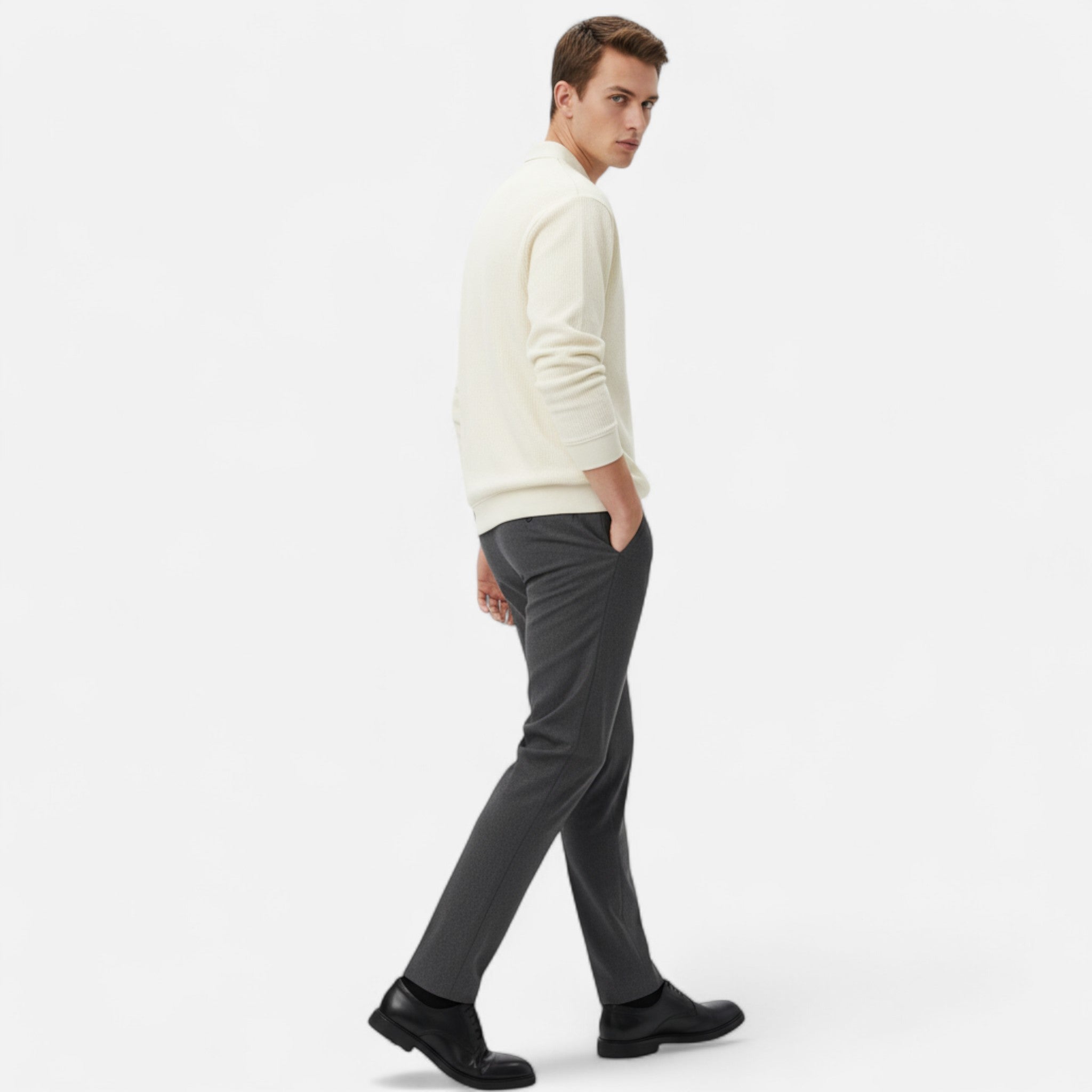 Long Sleeve Polo Shirt for Men | Heritage Style | Comfortable Cotton Fabric | Casual Wear