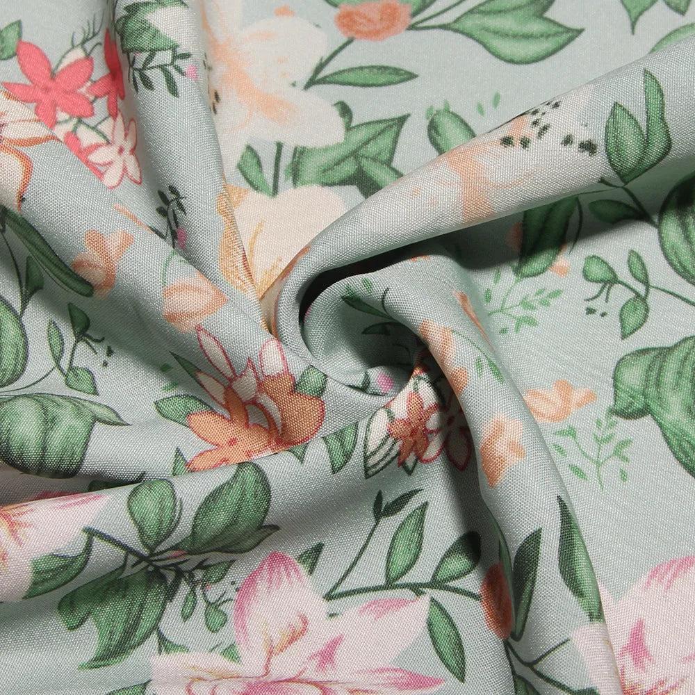Meadow Muse Floral Print Cotton Dress - Casual Summer Wear for Women