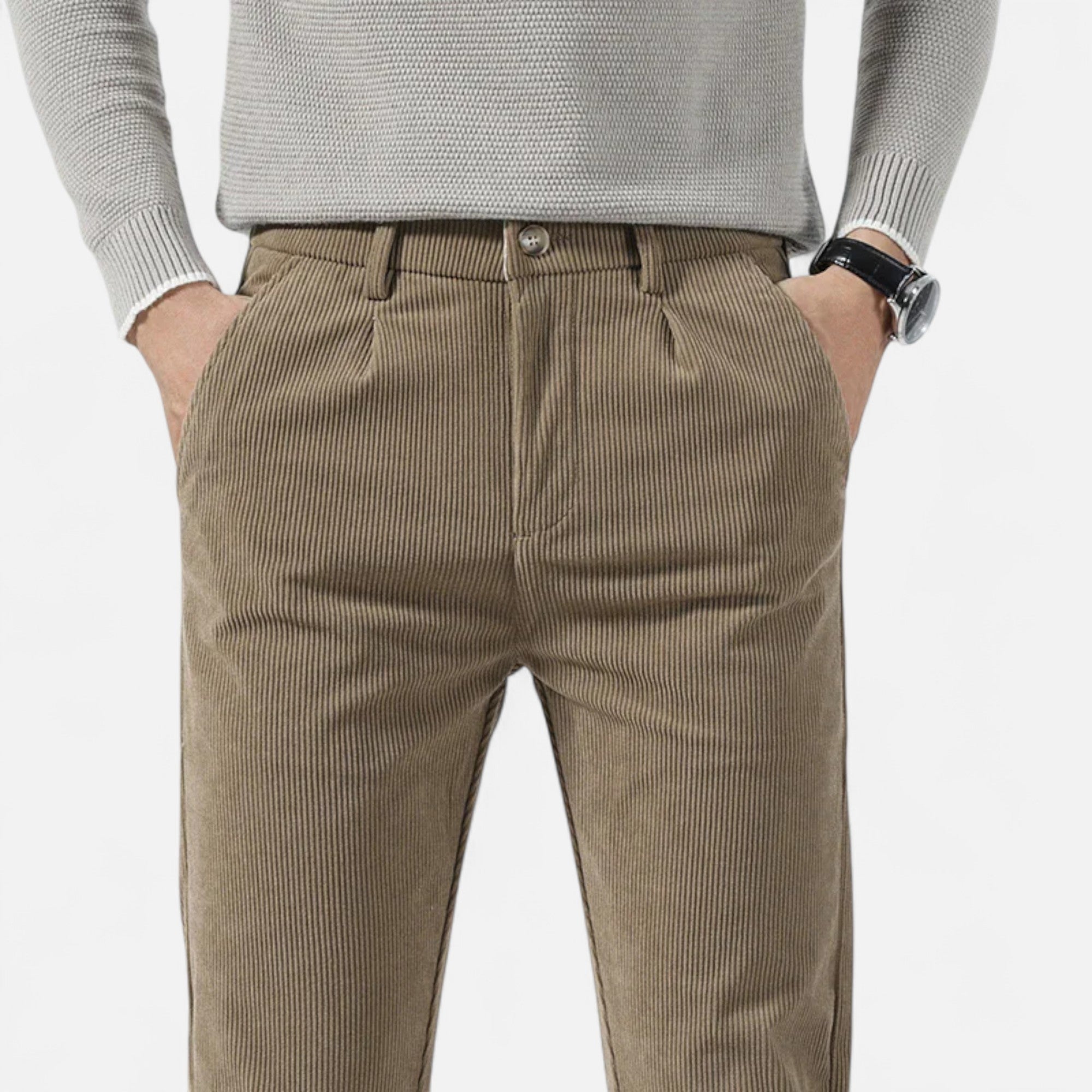 Men's Classic Cut Corduroy Trousers | Comfortable and Stylish Pants for Casual or Formal Wear
