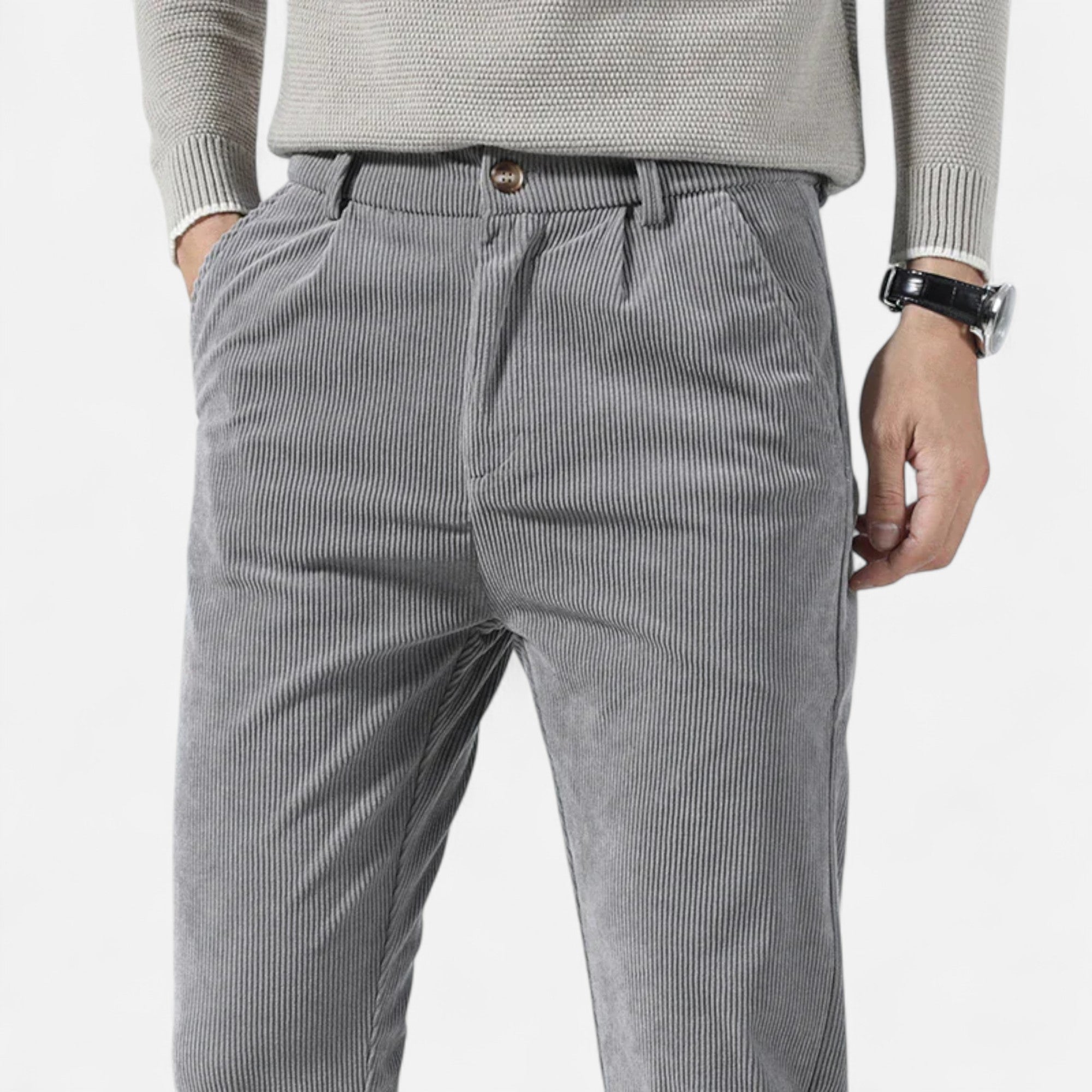 Men's Classic Cut Corduroy Trousers | Comfortable and Stylish Pants for Casual or Formal Wear