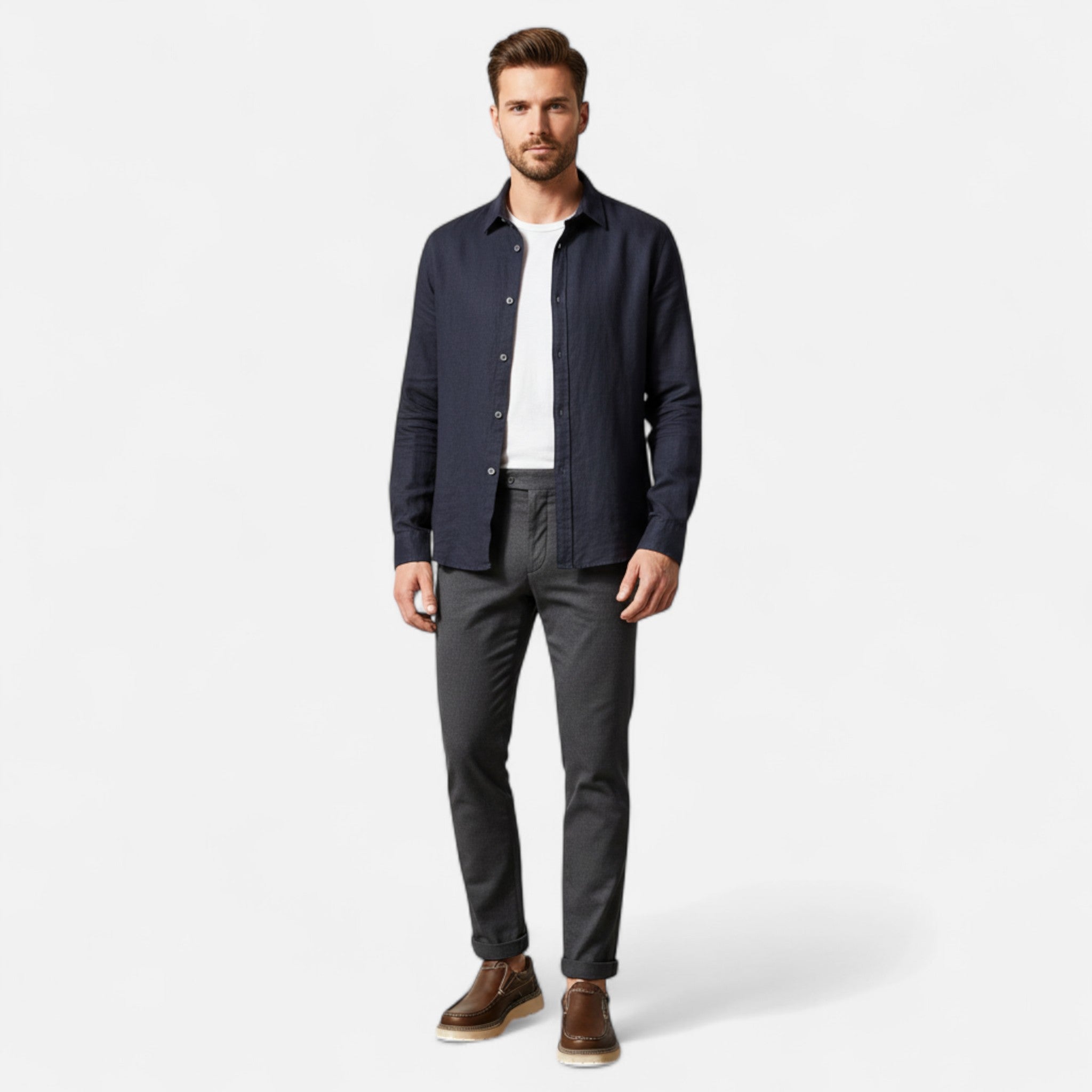 Men's Classic Leather Moccasins - Monza Style Footwear for Casual and Formal Occasions