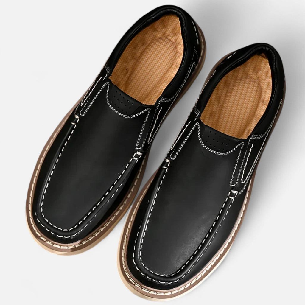 Men's Classic Leather Moccasins - Monza Style Footwear for Casual and Formal Occasions