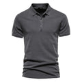 Men's Cotton Casual Polo Shirt - Short Sleeve, Lightweight, Perfect for Everyday Wear and Relaxed Outings