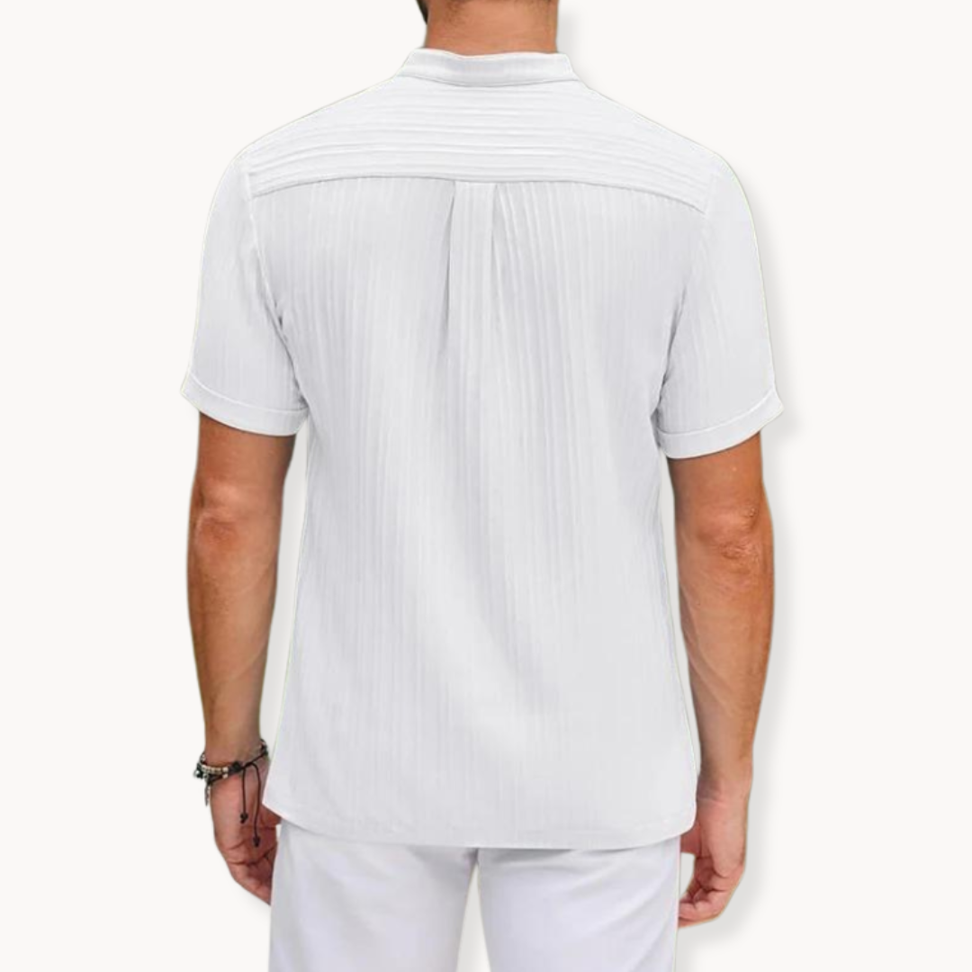 Men's Cotton Classic Henley Shirt - Casual Long Sleeve Top for Everyday Wear