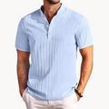 Men's Cotton Classic Henley Shirt - Casual Long Sleeve Top for Everyday Wear
