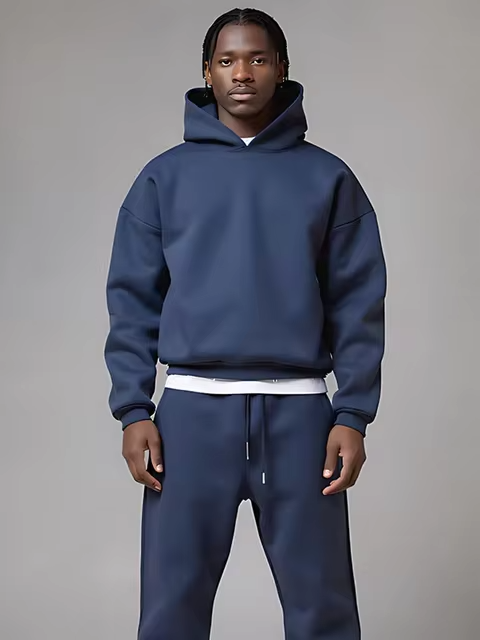 Men's Cotton Hoodie and Jogger Set - Casual Athleisure Wear for Comfort and Style in Everyday Activities