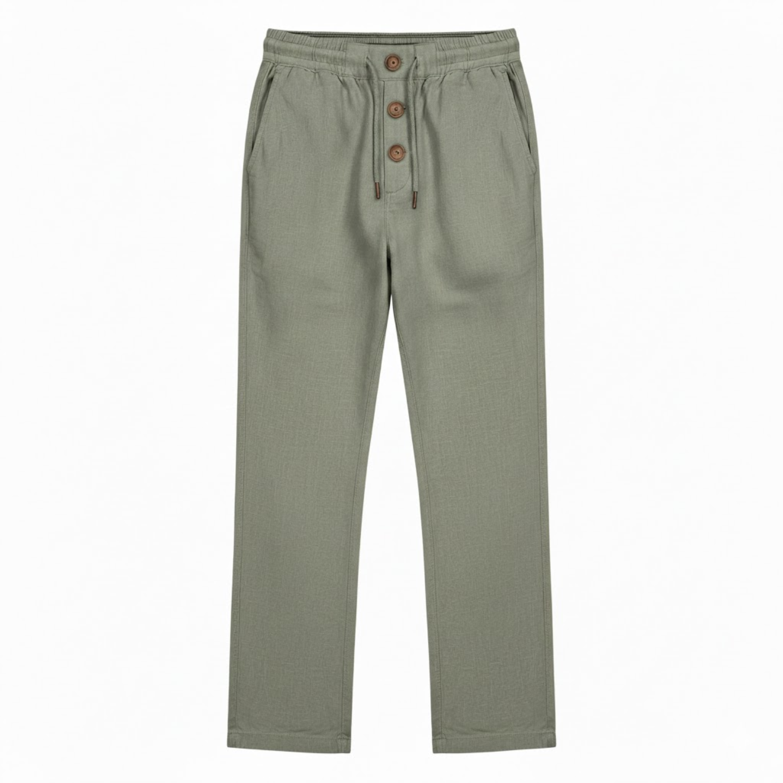 Men's Cotton Straight Leg Joggers with Drawstring Closure for Casual Wear