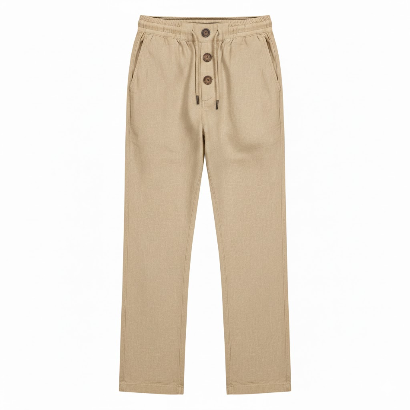 Men's Cotton Straight Leg Joggers with Drawstring Closure for Casual Wear