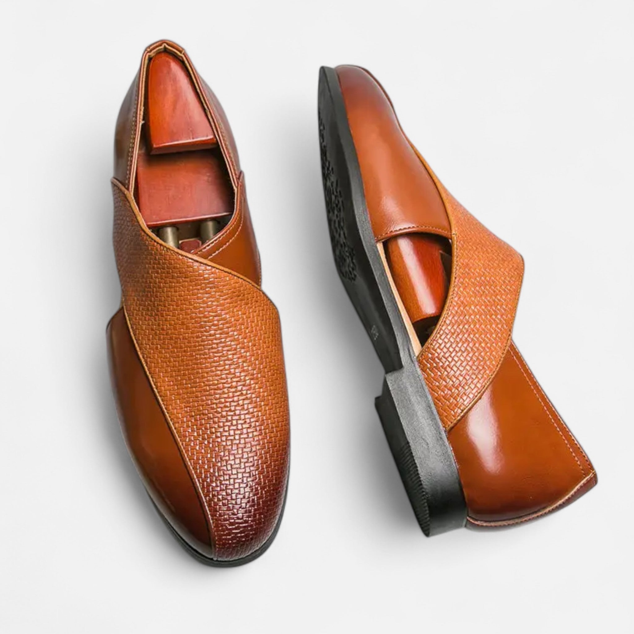 Men's Handcrafted Genuine Leather Moccasins - Casual Slip-On Shoes for Everyday Wear