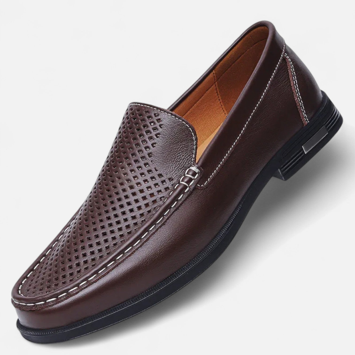 Men's Leather Moccasins – Elegant Office and Wedding Shoes – Classic Design for Formal Occasions